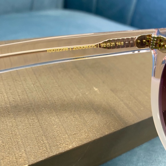 Brand New TOMS YVETTE Milky Pink Crystal Fade Sunglasses Violet Gradient Lens - Picture 6 of 9